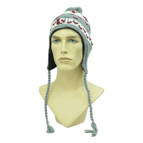 Bonnet tricot gris rabat - gris, À