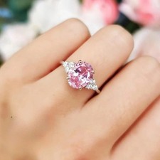 Bague diamant saphir rose