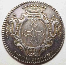 LOUIS XV : JETON ARGENT DES ETATS DU LANGUEDOC A LA CROIX 1771