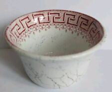 PETIT BOL DE TOILETTE FAIENCE DE LUNEVILLE ATHENES ROSE D 9,5cm 1900 MARBRÉ GRIS