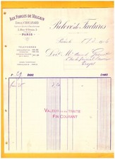 PARIS (I°) MACHINES-OUTILS AMERICAINES "AUX FORGES DE VULCAIN / CHOUANARD" 1914