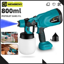 Pistolet à peinture Pulvérisateur Électrique Sans Fil 800ml pour batterie Makita
