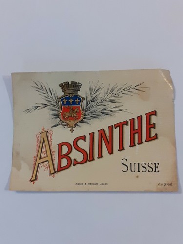 Etiq absinthe suisse - suisse, ridoux