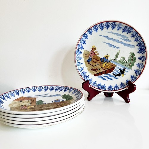 Assiettes parlantes faïence - 6,