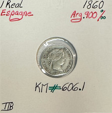 ESPAGNE - 1 REAL 1860 - Pièce