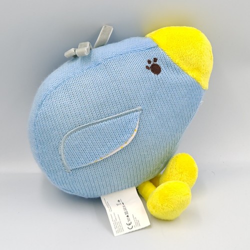 Doudou peluche oiseau - , bleu