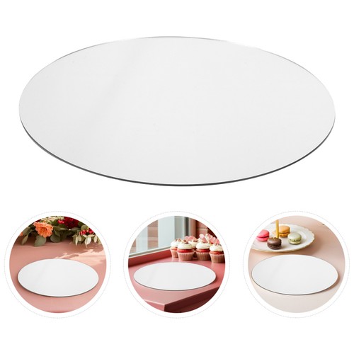 Pcs plateau miroir rond de - plateau,
