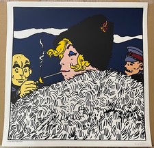 SERIGRAPHIE HUGO PRATT CORTO MALTESE " MARINA " SIGNEE MANUELLEMENT Dim 50*50 Cm