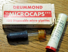 lot MINI PIPETTES laboratoire TEST EPROUVETTE tube à essai MICROCAPS drummond