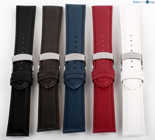 Montre bracelet cuir lisse - montre, en