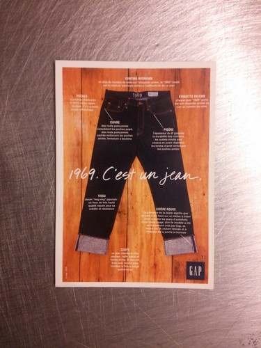 Gap jean 1969 pub advert - jean,