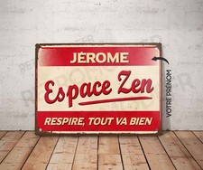 Plaque métal vintage Espace