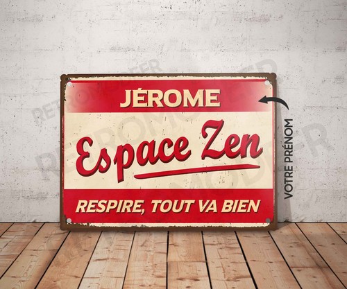 Plaque métal vintage - , espace