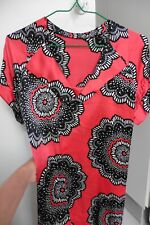 Robe créateur Vietnam Minh Hanh soie rouge blanc noir Taille L style sixties 60s