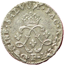 #59 - Louis XIV 4 sols 2 L 1692 P Dijon Var XIV - FACTURE