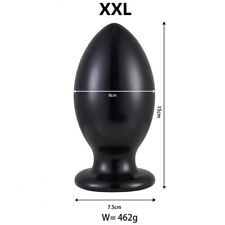 Sextoy Gros Plug  XxL Ventouse Butt Plug Anal Silicone Noir 