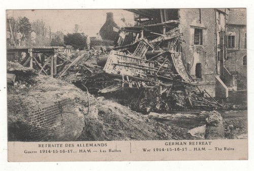 Cpa ham bombardé les - cpa, :