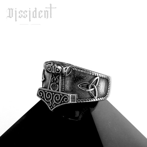 Bague chevalière acier - bague,