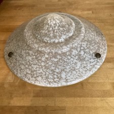 Vasque À Suspendre Verre Tacheté 3 Chaînes D’attache 35,5 Cm De Diamètre 