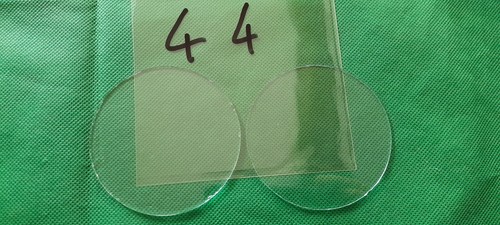 Ancien verre rond - 1, plat