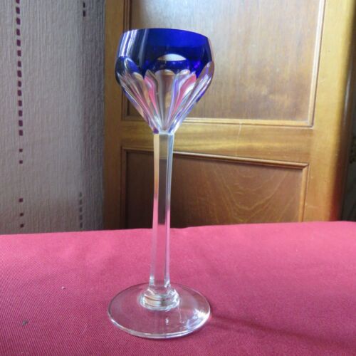 Verre liqueur bleu cristal - 1,