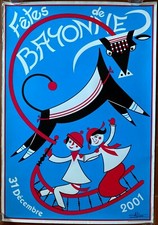Affiche fetes bayonne 2001 - fetes,