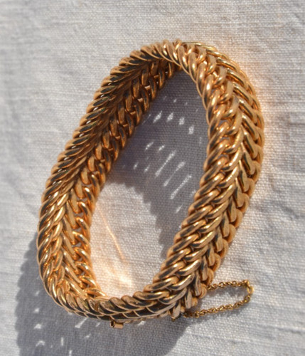 Bracelet zrc plaqué maille - zrc, or