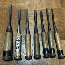 Lot de 7 outils de menuisier 45 ciseaux japonais Nomi outil à main travail du...