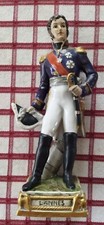 STATUE DU MARÉCHAL LANNES EN PORCELAINE ALLEMANDE Saxe? Meissen ? ÉPÉE CASSÉE.