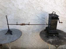 ANCIEN TOURNE BROCHE  MECANIQUE ROTISSOIRE DE CHEMINEE  19 éme