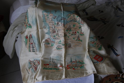 Carré soie foulard normandie - carré,