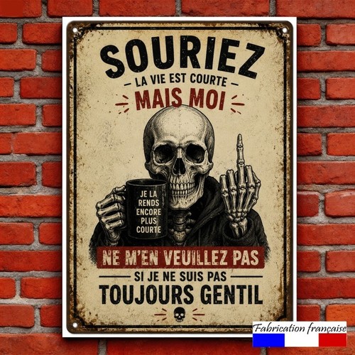 Plaque métal vintage