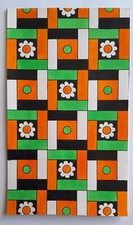 Projet décoration Tissu XXème siècle original (dessin au feutre ?)