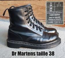 Dr MARTENS "Mono" taille 38 UK5 cuir noir intégral 1460 smooth