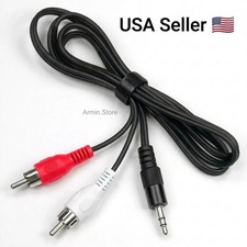 1m 3.5mm Jack Aux to 2 RCA