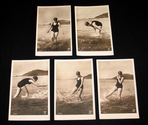 Cpa baigneuse art - cpa,