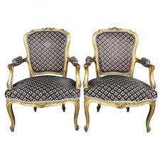 Fauteuils bois doré style