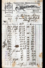 PARIS (X°) OUTILLAGE Américain QUINCAILLERIE "CHEREL Frères / C. MAEDER" en 1916