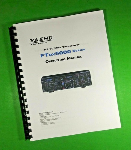 Owners manual for yaesu dx - yaesu,