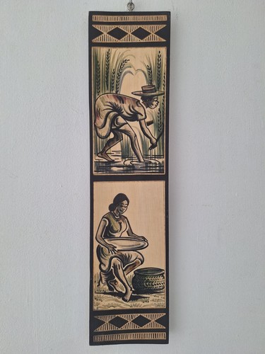 Peinture sur bois personnage - peinture,