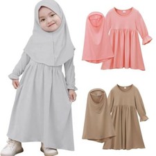 Muslim Girls Hijab Dress Set
