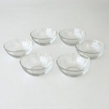 Lot 6 coupelles ramequins DURALEX transparentes vintage France diamètre 10.5 cm