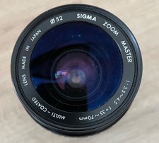 Objectif Argentique Sigma Zoom Master 1:3.5-4.5 f=35-70mm Ø52 Lens Minolta