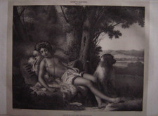Très grande lithographie d'un