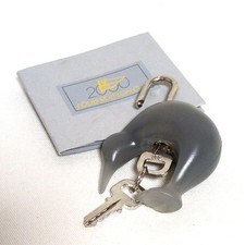 Louis Vuitton Cup 2000 Cadena Kiwi Key Ring Charm Gray Rubber Set Auth