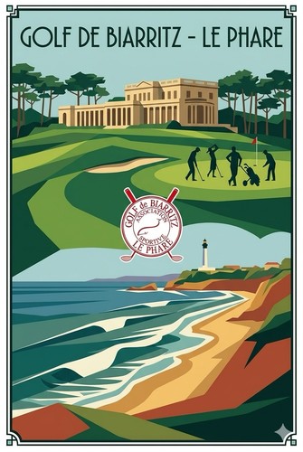 Affiche poster biarritz - affiche,