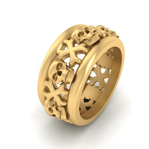 Bague mariage pirate skull - mariage,