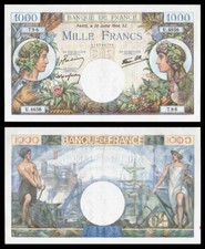 Billet France - 1000 Francs Commerce et Industrie -20-07-1944 -SPL+ -Fay : 39.12