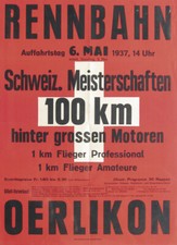 Cyclisme Affiche 1937 Suisse