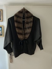 Gilet cachemire angora marron